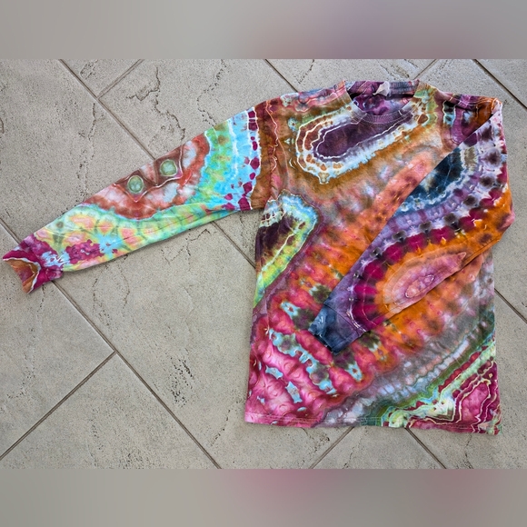 Fruit of the Loom Tops - Multicolor Tie-Dye Long Sleeve Top